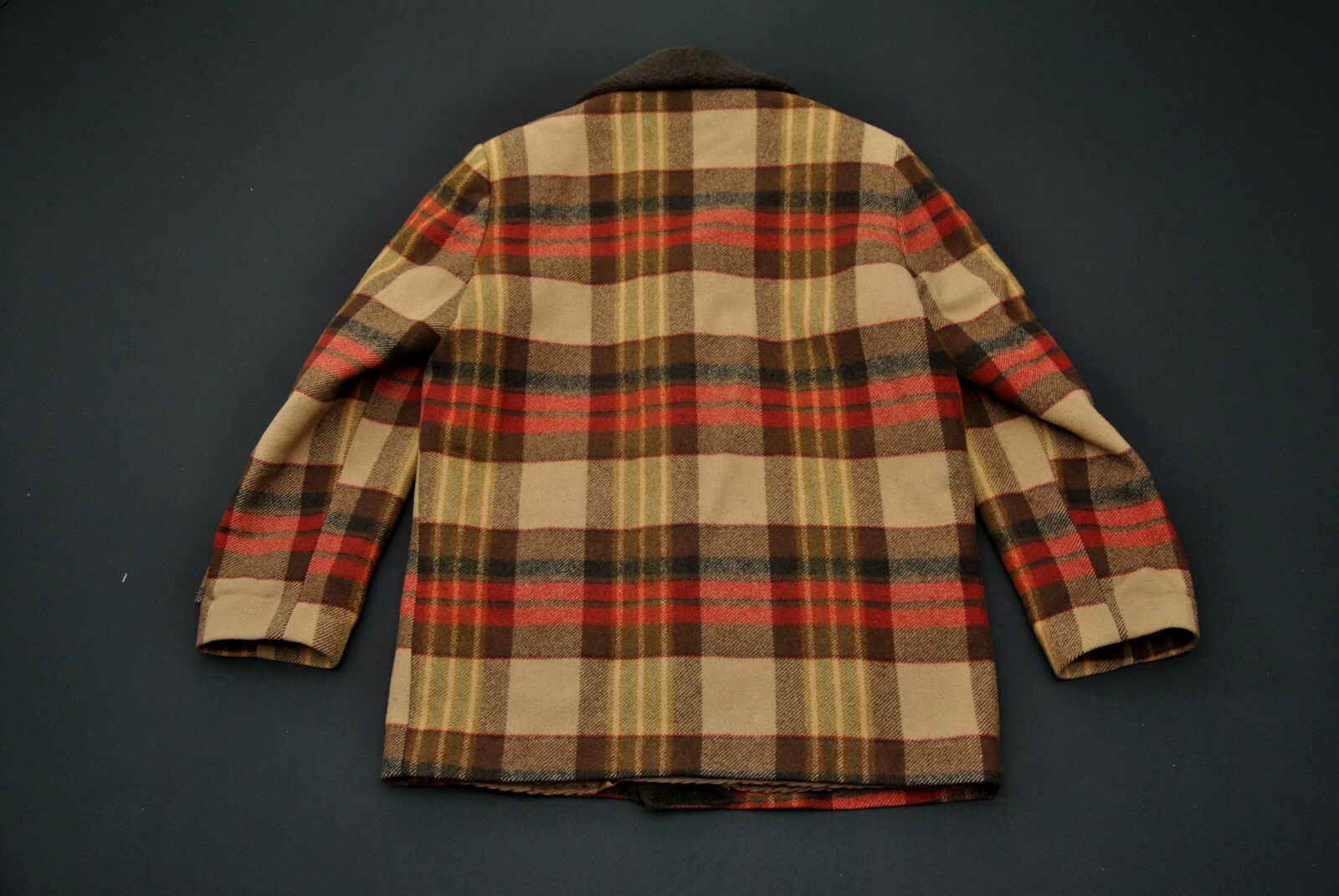 VTG Pendleton Wool Coat Jacket Brown Plaid Shearl… - image 5
