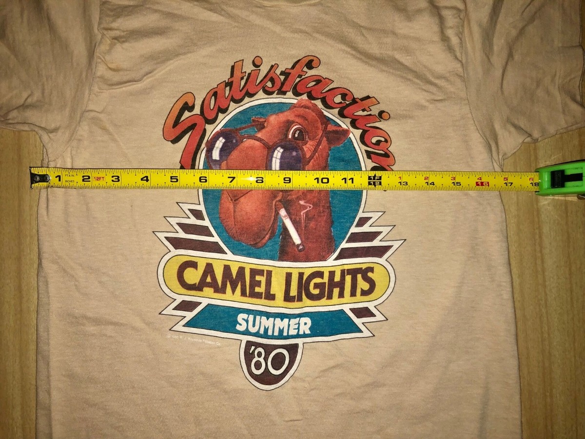 True Vtg 'SATISFACTION' CAMEL LIGHTS SUMMER 1980 Men's Small
