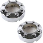 PAIR NEW 2005-2018 F250 F350 CHROME FRONT Open Center Wheel Hub Cap 4x4