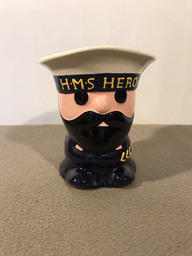 Rare HMS HERO Vintage Collectible Hugh Taylor Ceramic Money Box Piggy Bank