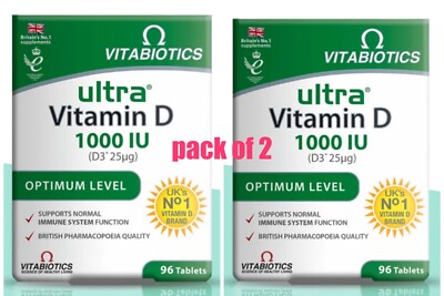 Vitabiotics Ultra Vitamin D 2000 IE Multivitamine Immunsystem Lebensmittel 2er Pack