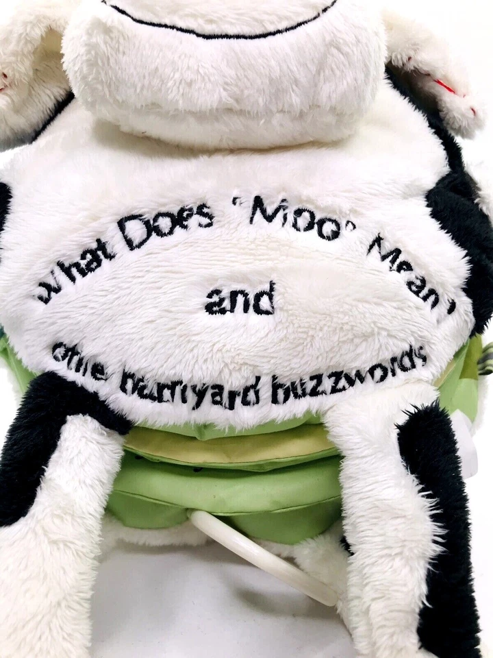 Libro de tela para bebé estilo bebé negro blanco vaca 8" cuerda juguete musical Foto 2 de 4