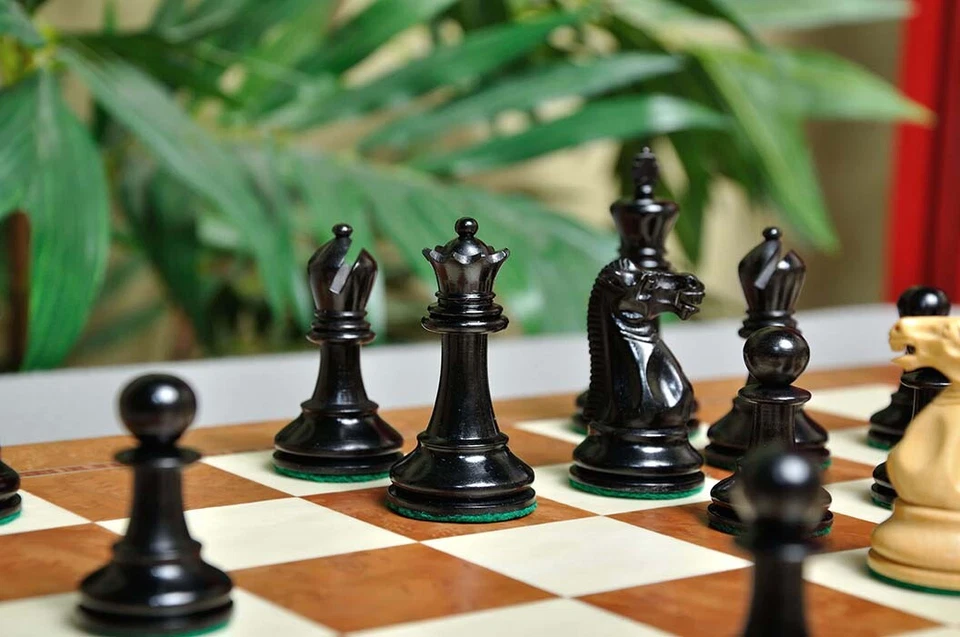 Reproduction of The Circa 1925 Series Chess Pieces - 3.0" King - Genuine Ebony - Image 4 of 4