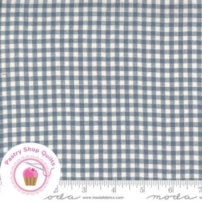 Moda FRENCH GENERAL WOVEN GINGHAMS  1223 22 Blue Woad Pearl Quilt Fabric
