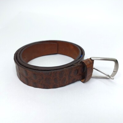 Miguel Bellido Dress Belt Brown Mens Sz 36/95 Genuine Leather 1 1/4''