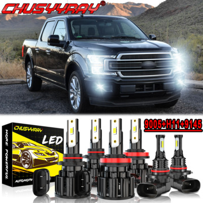 For Ford F150 2015-2020 4Side Front LED Headlight High Low Beam Fog Light 6X For Ford F150 2015-2020 4Side Front LED Headlight High Low Beam Fog Light 6X