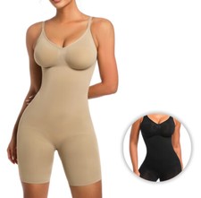 Women's Seamless Sculpt Slimming Adjustable Strap Mid Thigh Shapewear Bodysuit