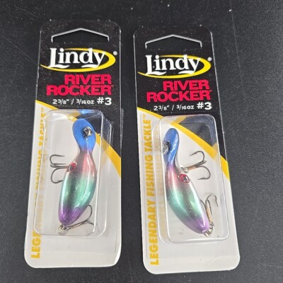 2 Lindy River Rocker #3 Chameleon LRR324 Crankbait Fishing Lure 2-3/8'' 3/16oz