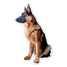 German Shepherd, Vinyl Decal Sticker, Indoor Outdoor, 3 Sizes, 9194