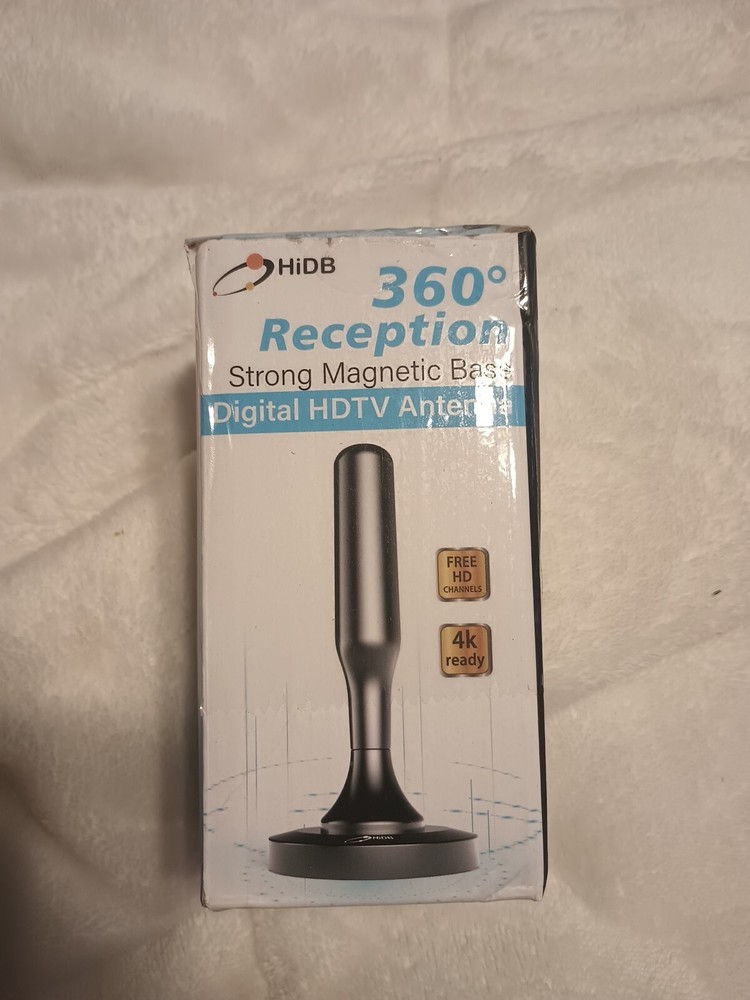 TV Antenna, Digital HD Portable Antenna Indoor, 360° Reception Magnetic Base New