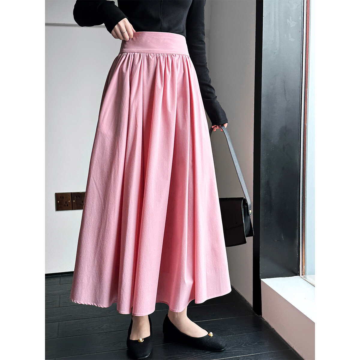 knee length dresses for ladies DaisySilk Silk Midi Skirt High Waisted Flowy Comfort Plus Size – DAISYSILK main image 1