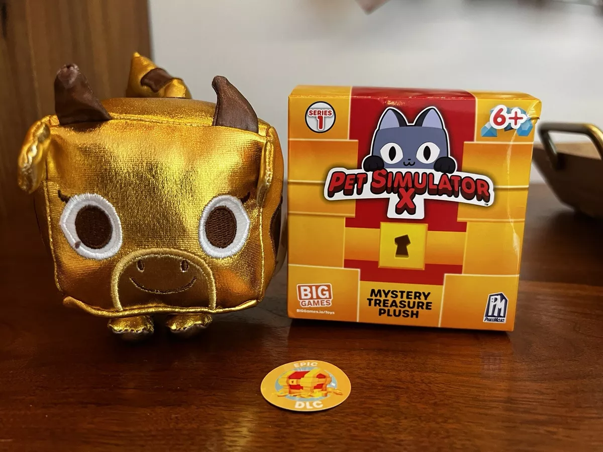 Pet Simulator X Mystery PLUSH + CODE ~ SELECT ROBLOX BIG GAMES PET Gold  Metallic