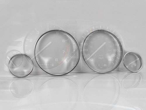 For Honda Acura Legend 92-95 Polished Aluminum Dashboard Trim dash Cluster Rings - Picture 3 of 8