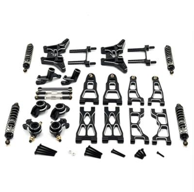 ZHRCFUN – Kit D'essieux CNC Standard/étendu Pour TRX4M 1/18 – Alu Anodisé Noir/rouge – Upgrade Complet