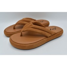 Free People Womens Size EU 37 US 7 Wonderland Tan Brown Thong Flip Flop Sandals