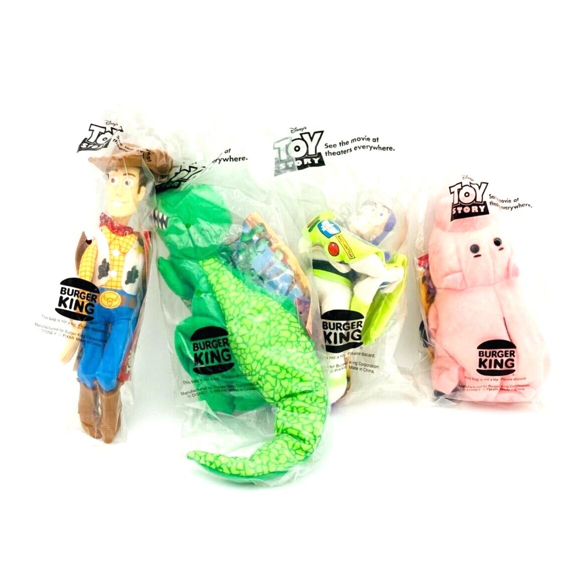 【USA輸入品】バーガーキングToy Story ぬいぐるみ セット Toy Story 2 Plushy's Complete Set! Sealed. Burger King. Free