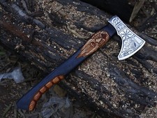 EDC Tomahawk Axe Custom hand Made carbon steel Blade Viking axe W/L/S BL-4743