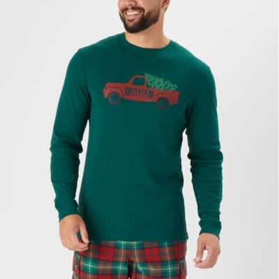 Duluth Trading Co (2XL) Men's Holiday Christmas Pattern Sleep Tee Green NWT