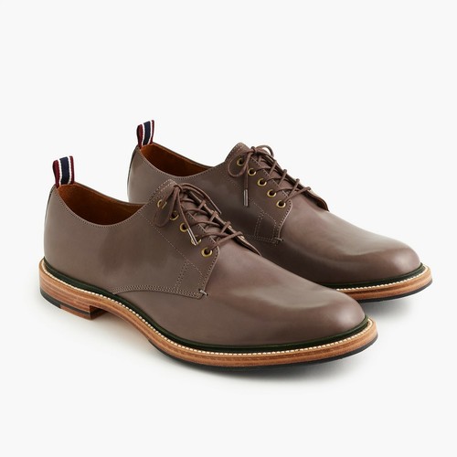 J. Crew Oar Stripe Italian Leather Derbys - Dusty Charcoal - J8989 ...