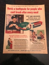 Print Ads (3) Toothpaste Gleem (2) and Pepsodent (1)