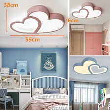 Dimmbare LED-Deckenleuchte in Herzform für Kinderzimmer mit Fernbedienung NEU