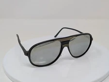 Vintage Leisure Time "Sports" Aviator Sunglasses Black/Gold 80's