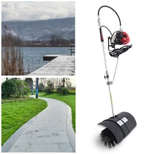2 Stroke 52cc Gas Power Broom Artificial Turf Grass Clean Backpack Sweeper