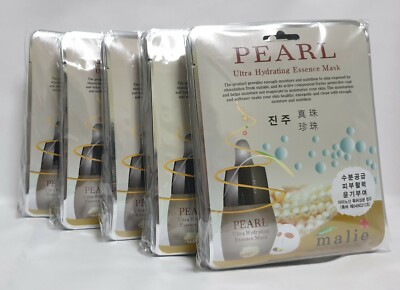 50pcs MALIE PEARL Face Mask Packs Sheet 0.88oz Whitening Moisture EXPRESS SHIP