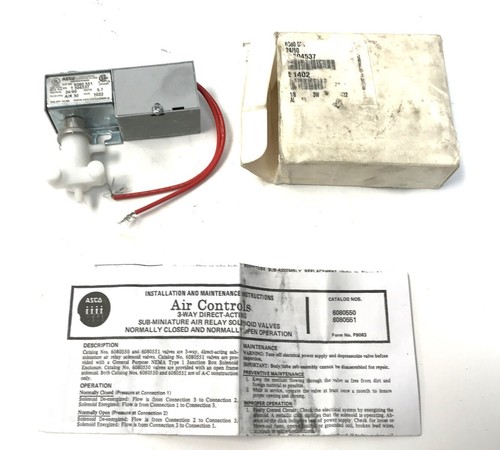Asco 6080 551 21362 Elettrovalvola aria 24V 30 PSI nuova con scatola! - Foto 2 di 12