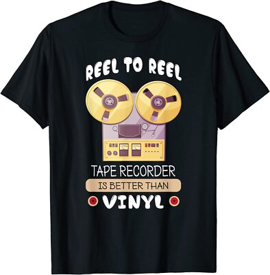 NEW LIMITED Recorder Lover - Reel to Reel Design Gift Idea T-Shirt S-4XL