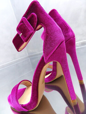 HOHE Pumps Plateau Luxus Sandalen Damen Schuhe N48 Sexy High Heels LILA 35