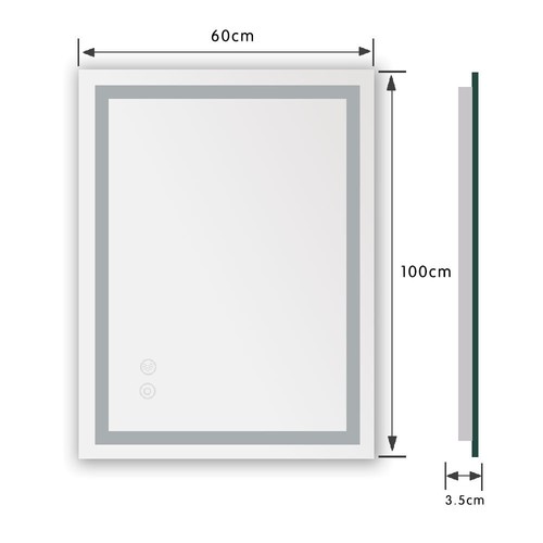 Round Oval Wall Mounted LED Bathroom Mirror with Lights Illuminated Demister Pad - Picture 3 of 81