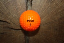 VINTAGE SOLID ORANGE OPTIC PING EYE GOLF BALL MUST SEE    