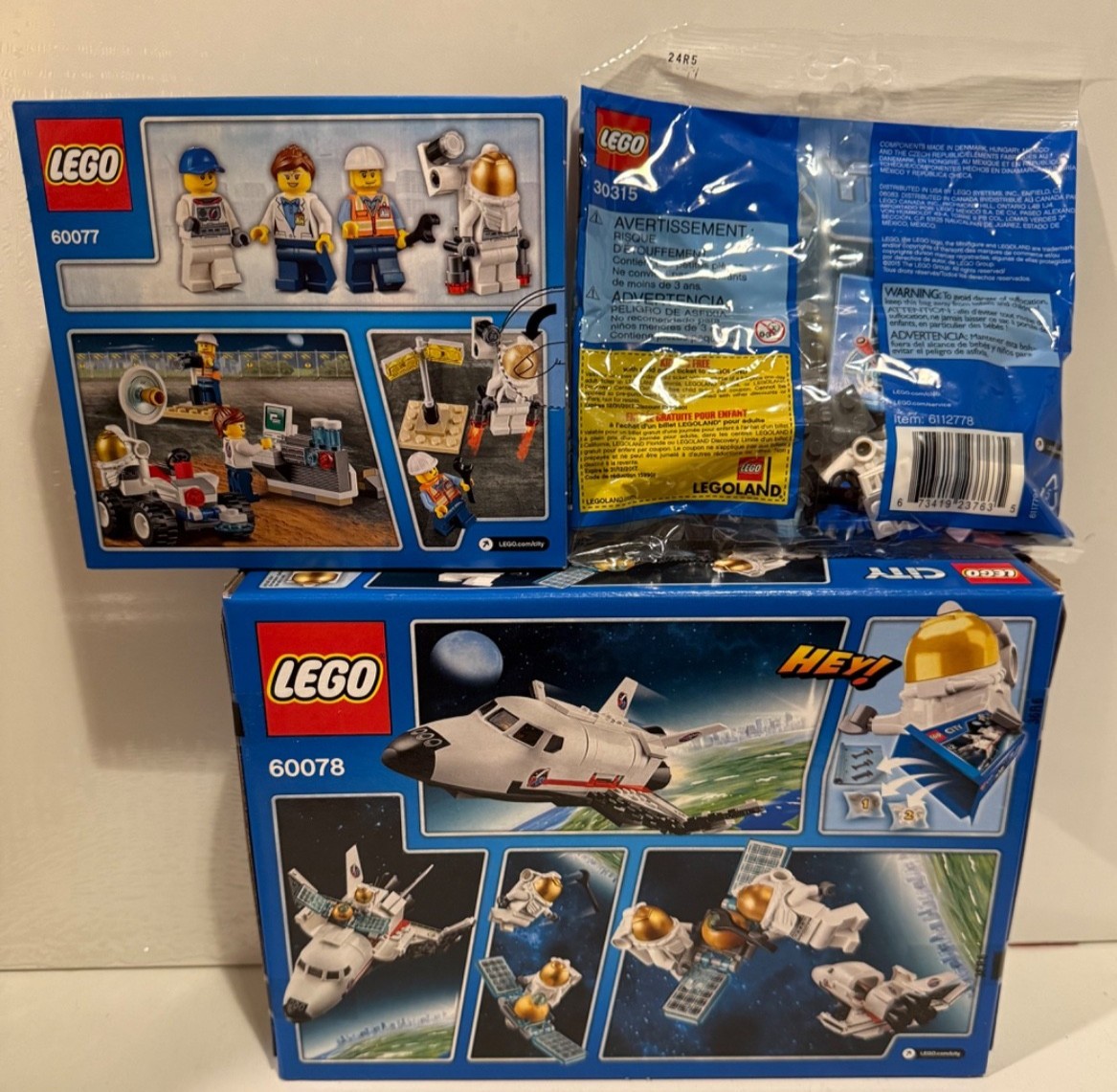 LEGO City Space Explorer Lot Space Utility Shuttle 60078, 60077