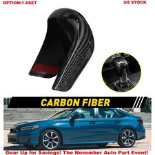 Carbon Fiber Texture Interior Gear Shift Lever Knob Decor For Honda Hrv 2023-25