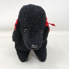 Ty Beanie Baby Gigi Black Poodle Plush Dog 1998 Red Bow Toy D-32