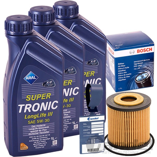 Bosch ÖLfilter 1457429127+ARAL 5W30 ÖL Passend FüR Smart 450 451 452 0.6+0.7+0.8-image