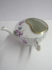 Victoria Carlsbad Austria Porcelain Infant Invalid Feeder Violets Gold Trim