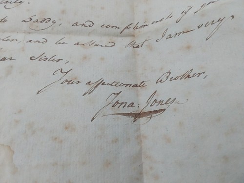 1784 Letter from Jonathan/ Jona Jones Quaker in Bordeaux France to his Sister - Picture 6 of 6
