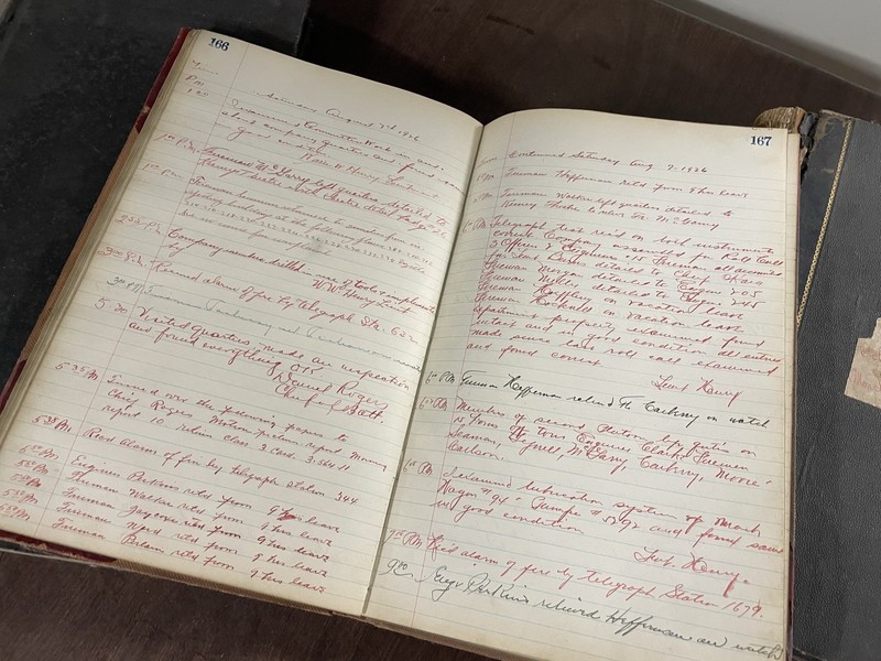 Three FDNY Company Log / Ledger Books 1903,1926,1954 Engine Company