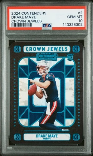 2024 PANINI CONTENDERS CROWN JEWELS #2 DRAKE MAYE ROOKIE RCPSA 10