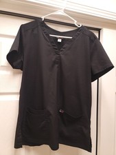 Koi Lite Vivid Y-neck Scrub Top - Medium - Black