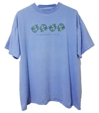 L/XL Vtg 90s Chesapeake City Crab Surf Skate Global Village Coffeehouse T-Shirt