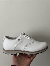 NIB FootJoy DryJoys Premiere Series Women's Spiked Golf Shoes, White, 7 M, 99059