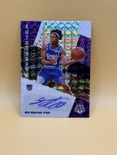 2019 Panini Mosaic Basketball De'Aaron Fox Autographs Card