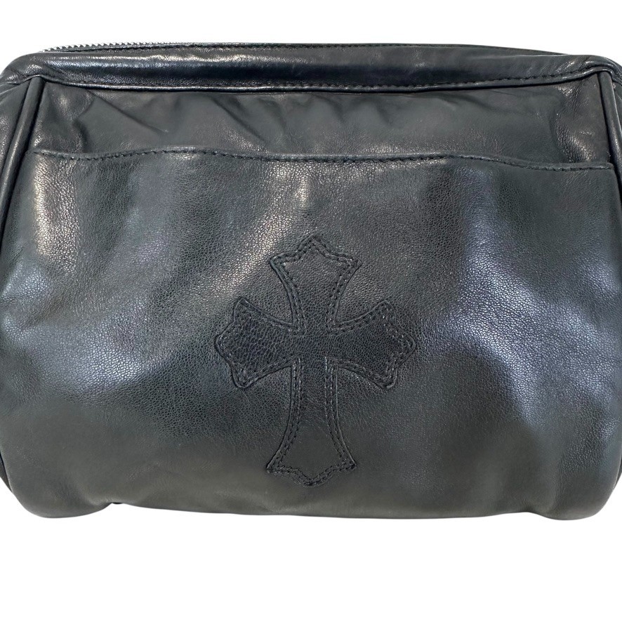 Extremely Rare ◇ Chrome Hearts Clutch Bag, Cosmetic Case, Pouch, Cross Patch image 5