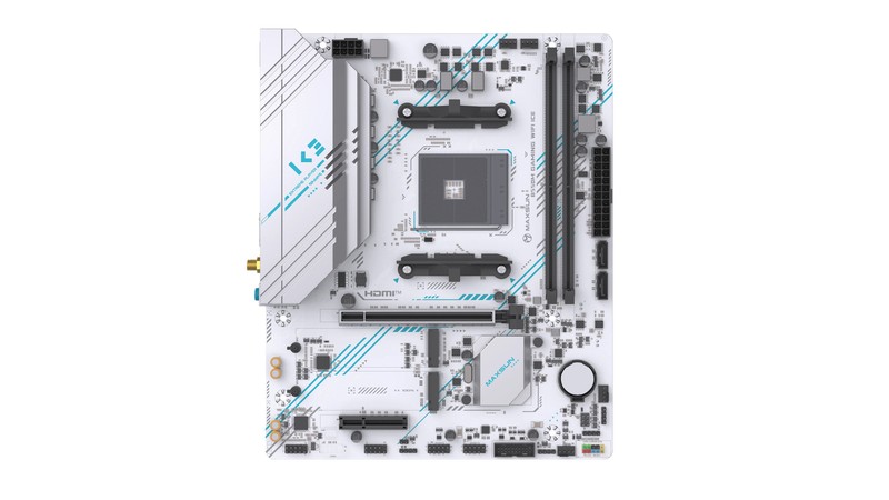 Maxsun B550M Gaming WiFi ICE (White) Motherboard | AM4 DDR4 WiFi 5
