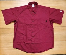 Vintage Burger King Shirt Men’s XL Burgundy Employee Manager Crew Work Uniform