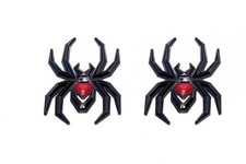 2 X Black Red Spider Emblem For F-150 Silverado Sierra Ram Black Widow Edition 2 X Black Red Spider Emblem For F-150 Silverado Sierra Ram Black Widow Edition