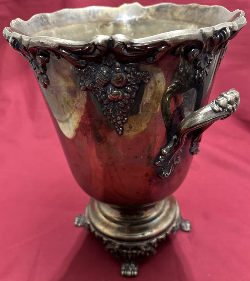 Placa de prata 11,5" KING FRANCIS vinho/champanhe/balde de gelo Reed & Barton #1685 - Imagem 3 de 4